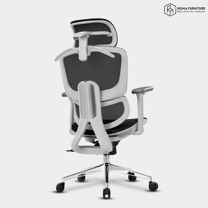 Ghế công thái học Ergonomic 07 Xám
