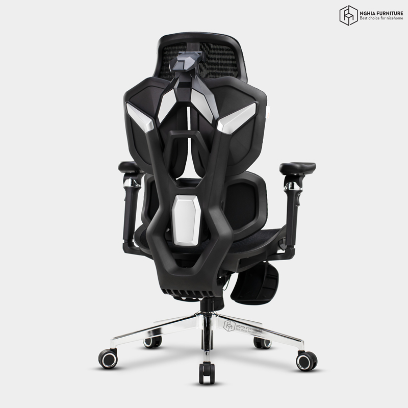 Ghế công thái học Gaming-X Đen- Gác chân