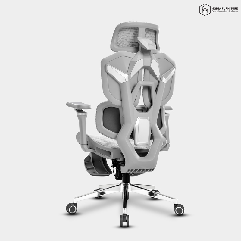 Ghế công thái học Gaming-X Xám- Gác chân