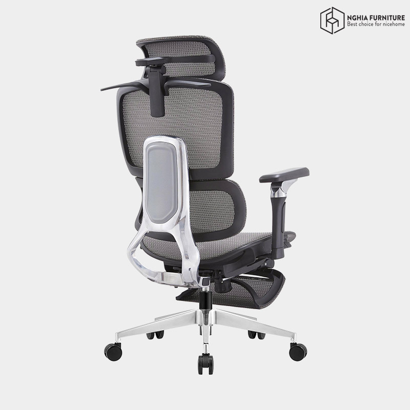 Ghế công thái học Kira Đen- Gác chân