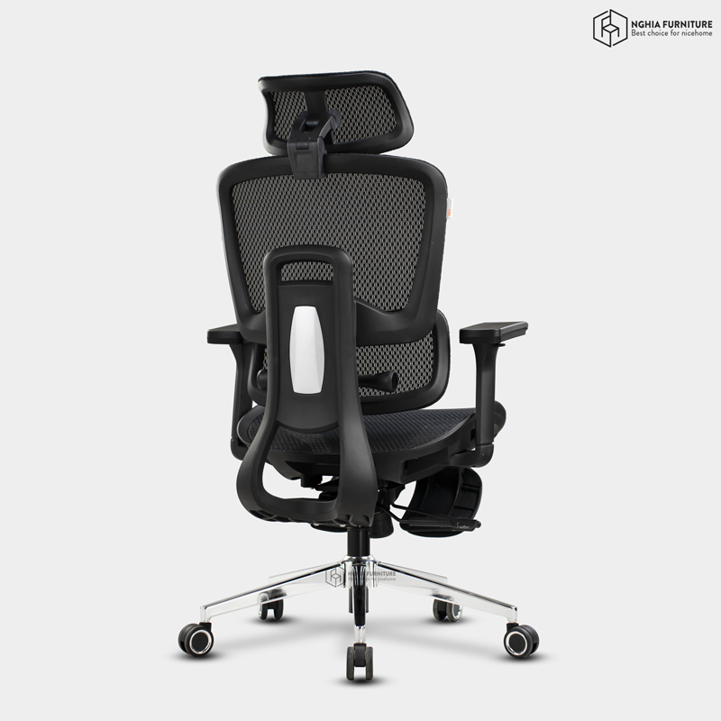 Ghế công thái học Mirai Pro Đen - Gác chân