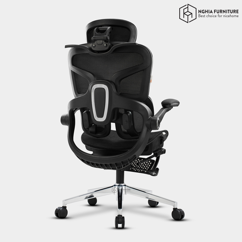 Ghế công thái học Tanji Basic Đen - Gác chân