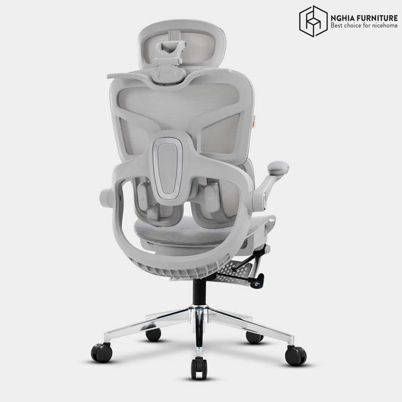 Ghế công thái học Tanji Basic Xám - Gác chân