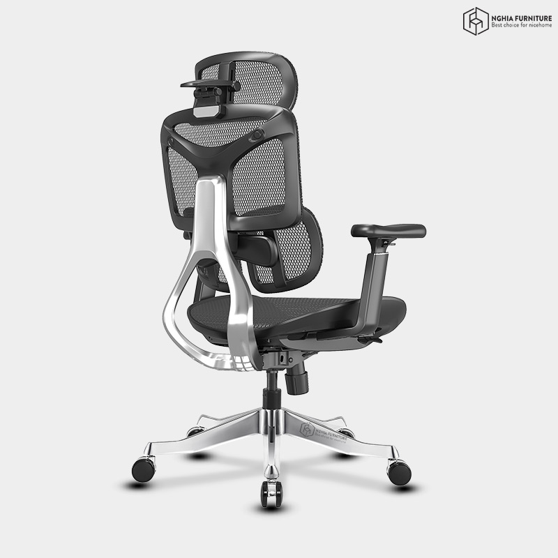 Ghế công thái học Yami Đen Super Mesh V2