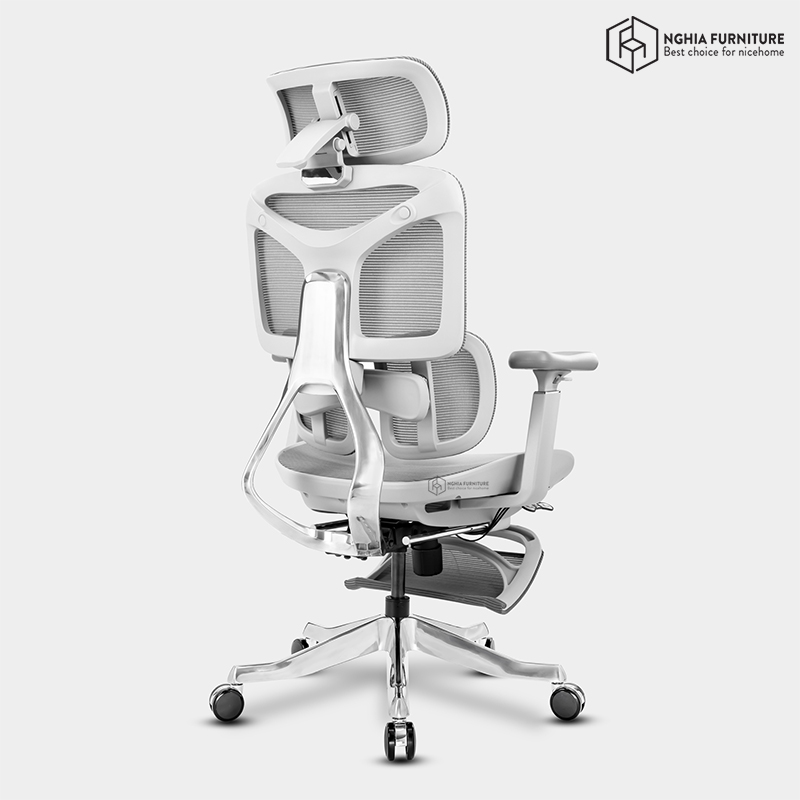 Ghế công thái học Yami Xám - Lưới Wintex Hàn Quốc