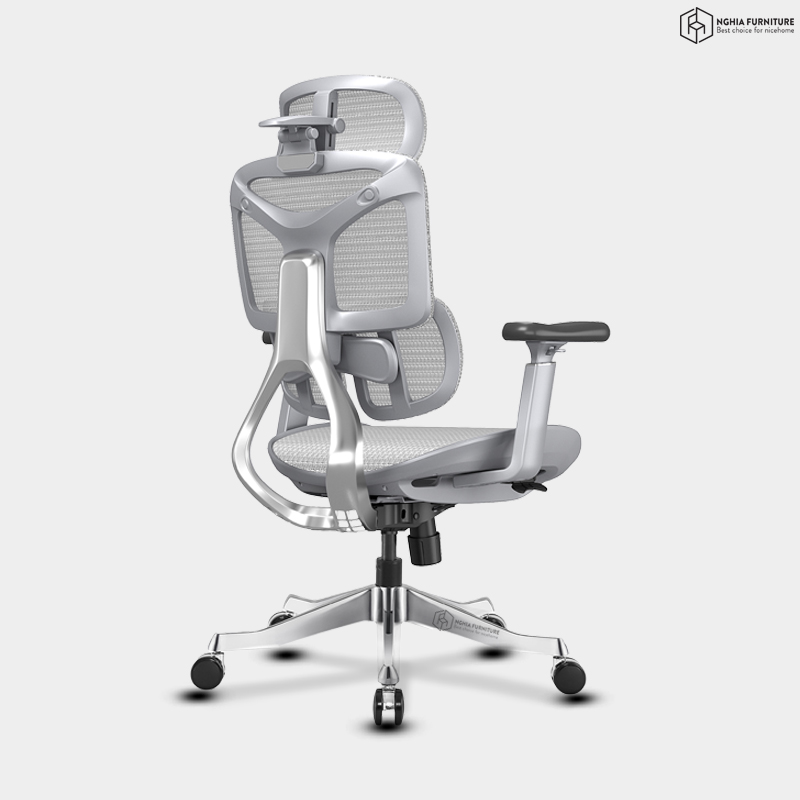 Ghế công thái học Yami Xám Lưới Wintex Hàn Quốc