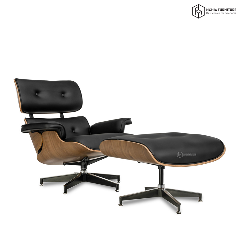 Ghế Eames Lounge & Ottoman 1 nệm Simili
