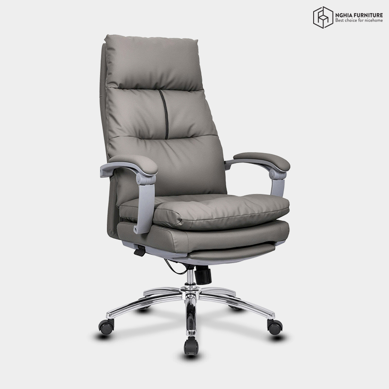 Ghế văn phòng Master Pro 05 Xám Nhạt-Da Bò