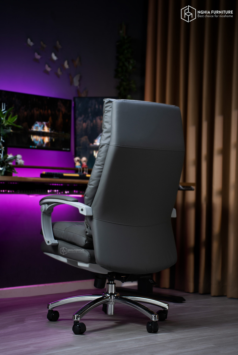 Ghế văn phòng Master Pro 05 Xanh Đen - Da Bò