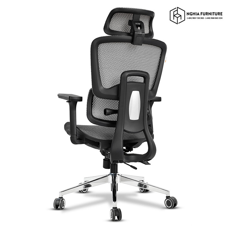 Ghế công thái học Mirai Pro Xám after
