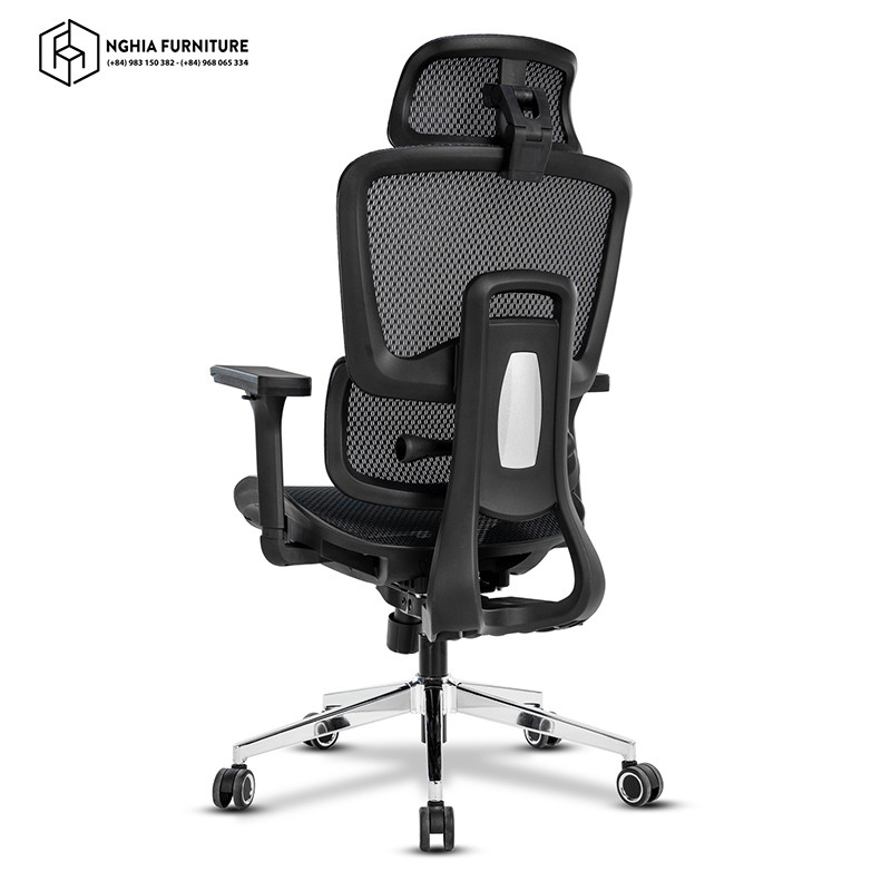 Ghế công thái học Mirai Pro Đen after