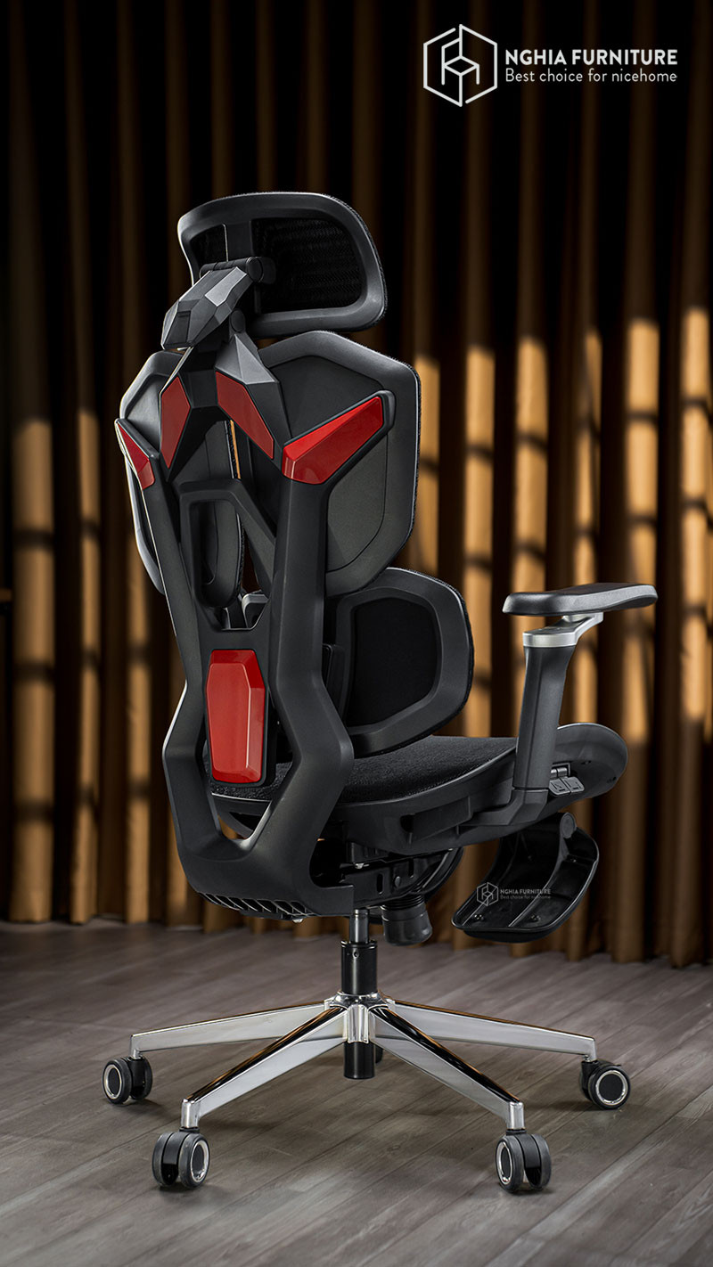 Ghế công thái học Gaming-X Đen after