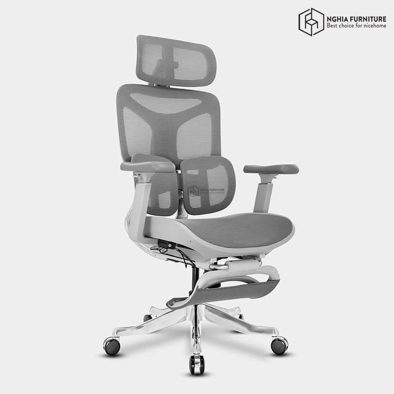 Ghế công thái học Yami Xám - Lưới Wintex Hàn Quốc after