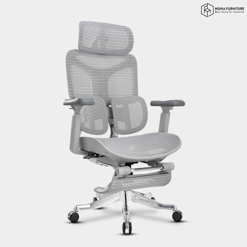 Ghế công thái học Yami Xám Super Mesh V2 - GC after