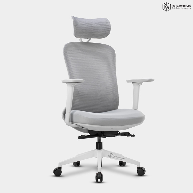 Ghế công thái học ErgoMass Classic Xám after