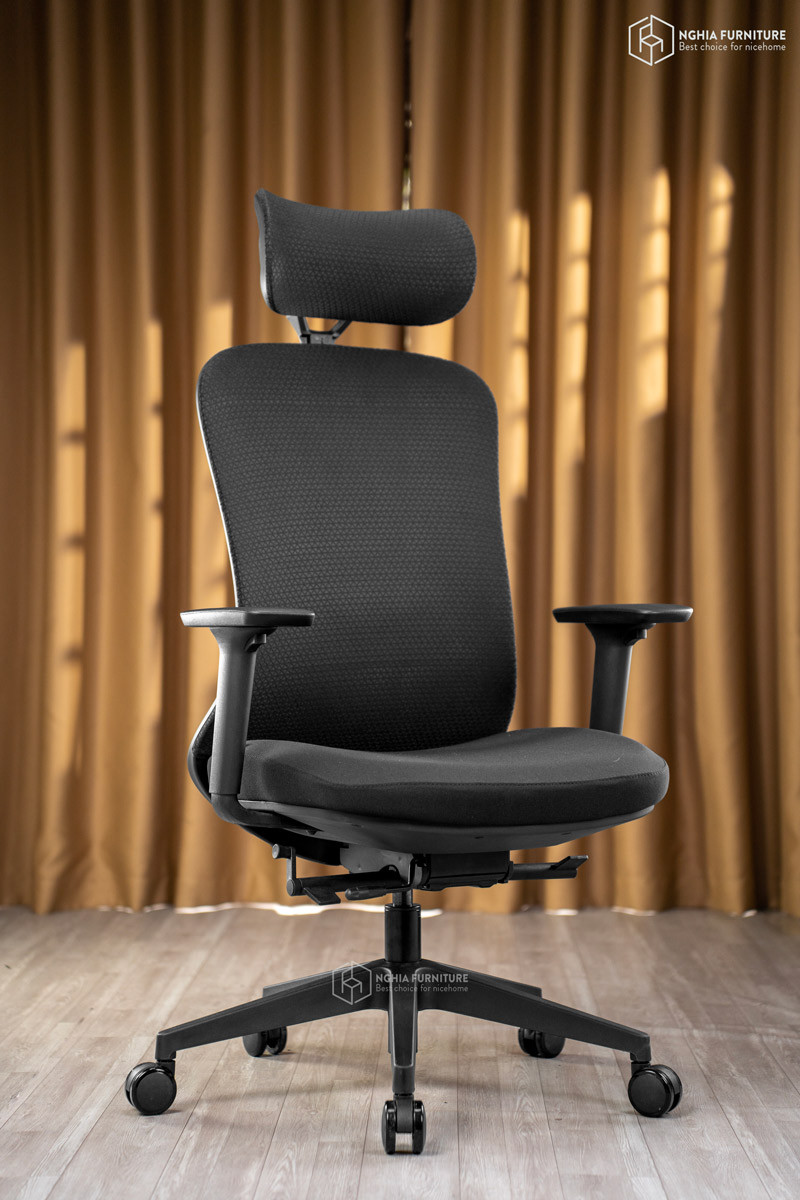 Ghế công thái học ErgoMass Classic Đen after