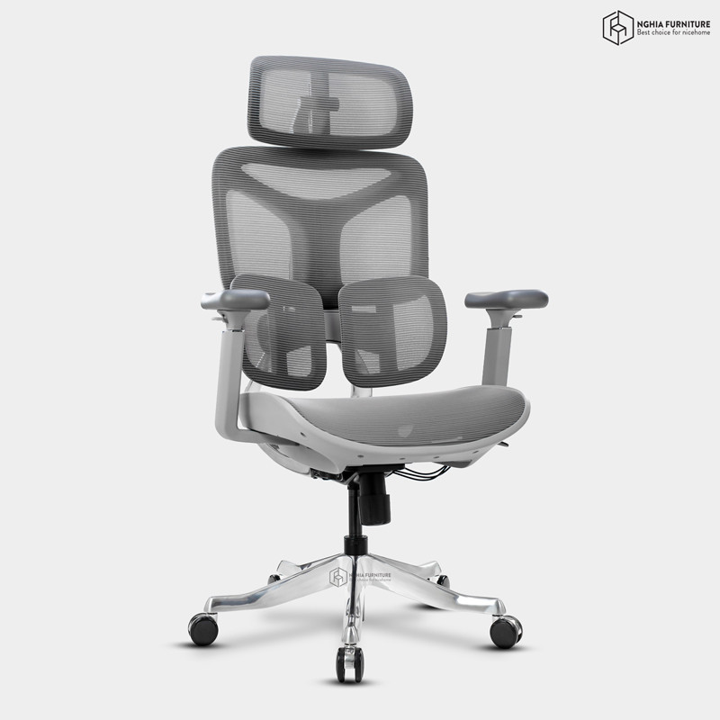 Ghế công thái học Yami Xám Lưới Wintex Hàn Quốc after