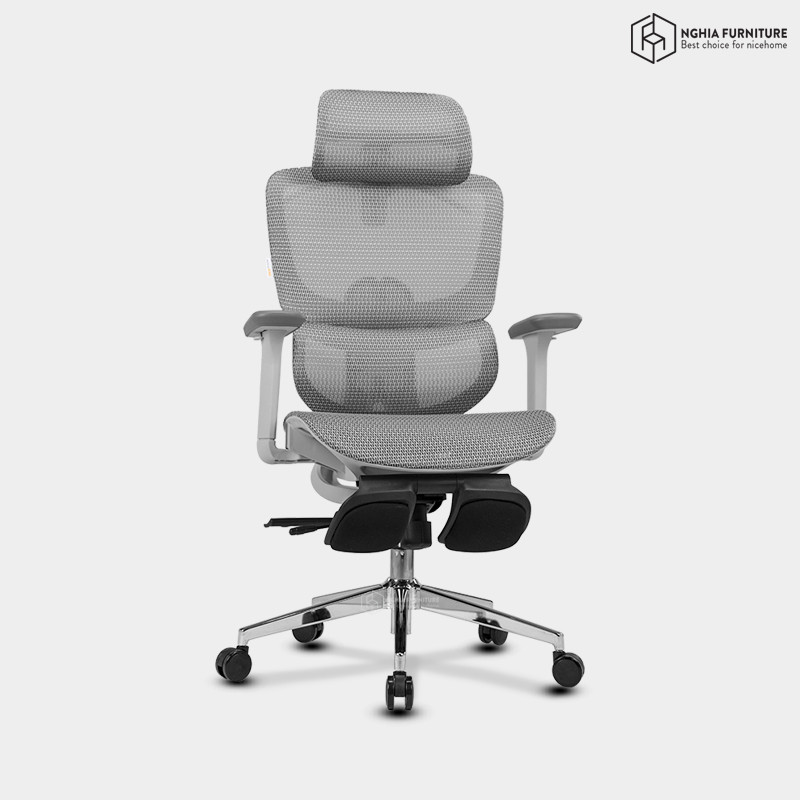 Ghế công thái học Ergonomic 07 Xám after