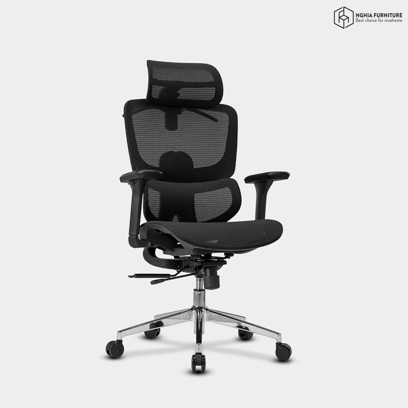Ghế công thái học Ergonomic 07 Đen after