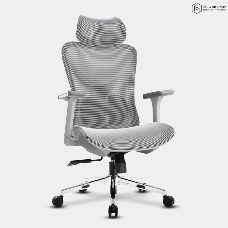 Ghế công thái học Ergonomic 10 Xám after